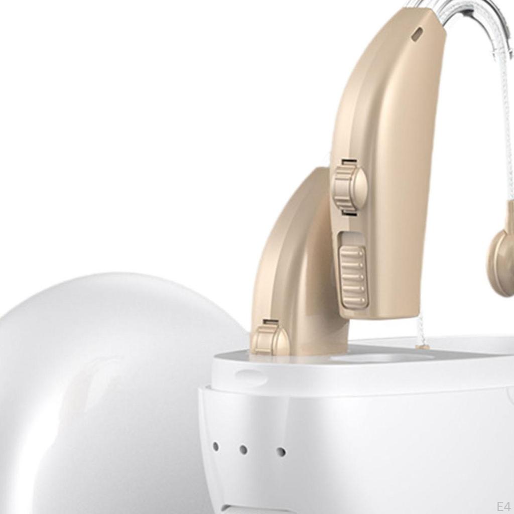 Hearing Amplifier Portable Intelligent Noise Canceling Earphone Voice Device Skin Black