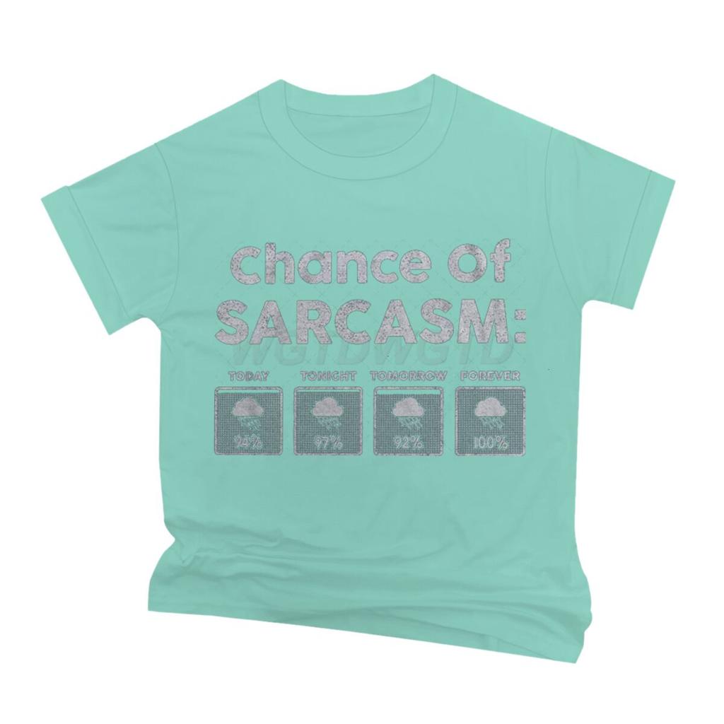 Chance auf Sarkasmus Heute Print T-Shirt Herren Damen Vintage Humor Streetwear Kurzarm Rundhals Lustig Kleidung Herren