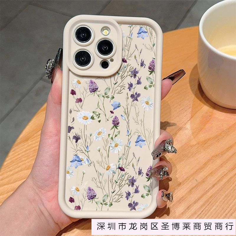 Small fresh flowers for iPhone16/17 Apple 11/12/13/14/15Pro Max fashion phone case