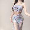 Split Swimsuit Women's Bikini Three-piece Seaside Vacation Conservative Belly Cover Slimming Hot