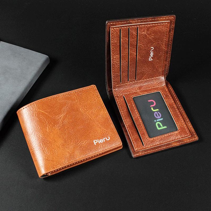 Vintage Männer Brieftasche Pu Leder Marke Luxus Geldbörsen Kurze Halter Clip