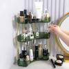 3-stufiger Eck-Kosmetik-Organizer Make-up-Aufbewahrungsständer Schreibtisch Luxus Lippenstift-Parfüm-Organizer Schminktisch Regal Aufbewahrungsregal