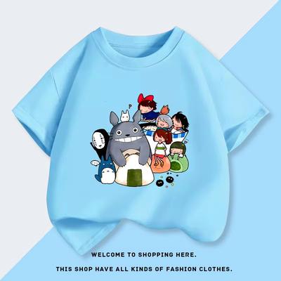 Sommer Neue Babykleidung und Kinderbekleidung Totoro Kurzarm-T-Shirts für Jungen und Mädchen Reine Kinder-Tops