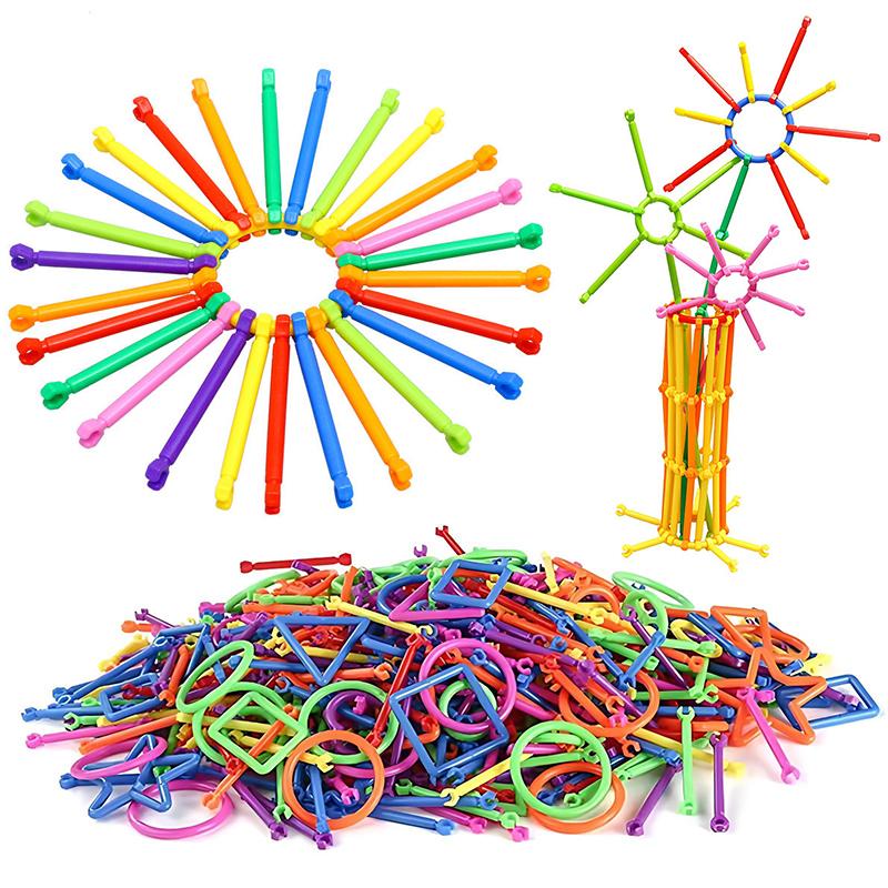 120-240PCS/Set Random Muti-color Assemble Building Rod DIY Design As You Want Creative Construction Game Party Gift Keepsake ZYF