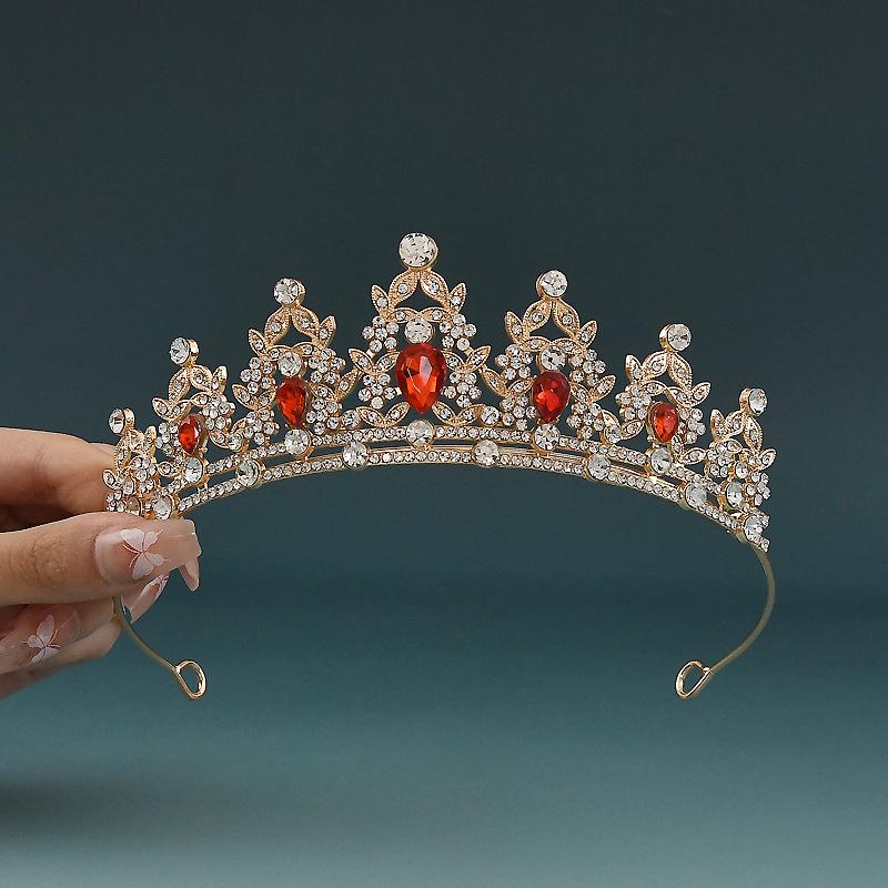 Girls' Princess Crystal Crown Headband - Children's Birthday Gift Hair Accessory