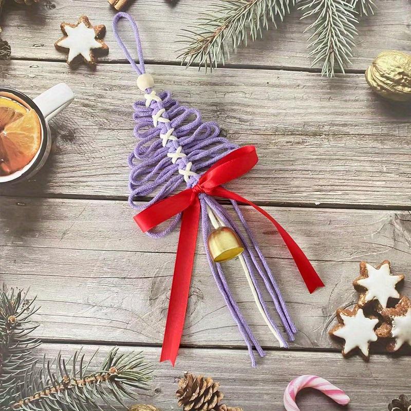 1Pc Handmade Woven Christmas Tree Ornaments Hanging Ornaments for Christmas Wedding Home Decoration Party Gifts Gifts for Friends