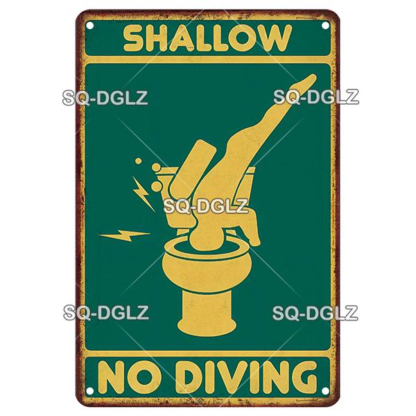 OldHometown Russian Vintage Metal WC Rules Sign Plaque Retro Wall Decor for Home Bar Cafe Pub