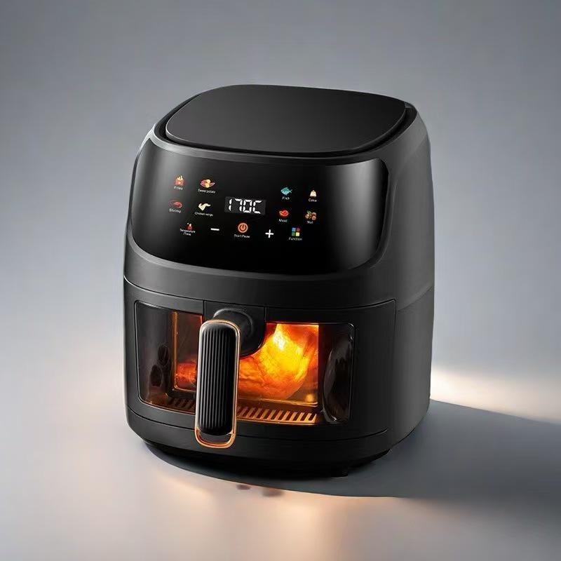 6L Smart Air Fryer with Visual Touchscreen - Large Capacity Automatic Electric Fryer & Oven for French Fries