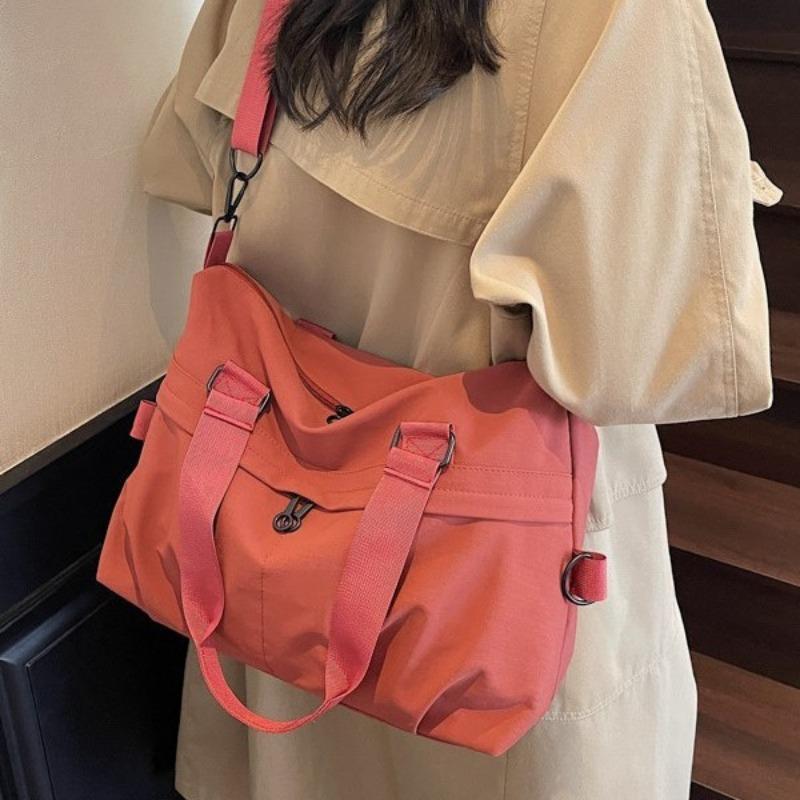 Nylon cloth bag, women's tote bag, large-capacity summer crossbody new shoulder portable class commuter bag