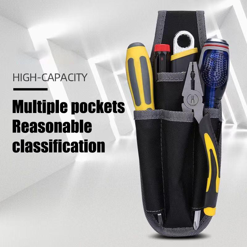 Multifunctional Tool Waist Bag Electrician Pocket Storage Bag Portable Tool Bag Screwdriver Kit Holder Maintenance Tool Pouch