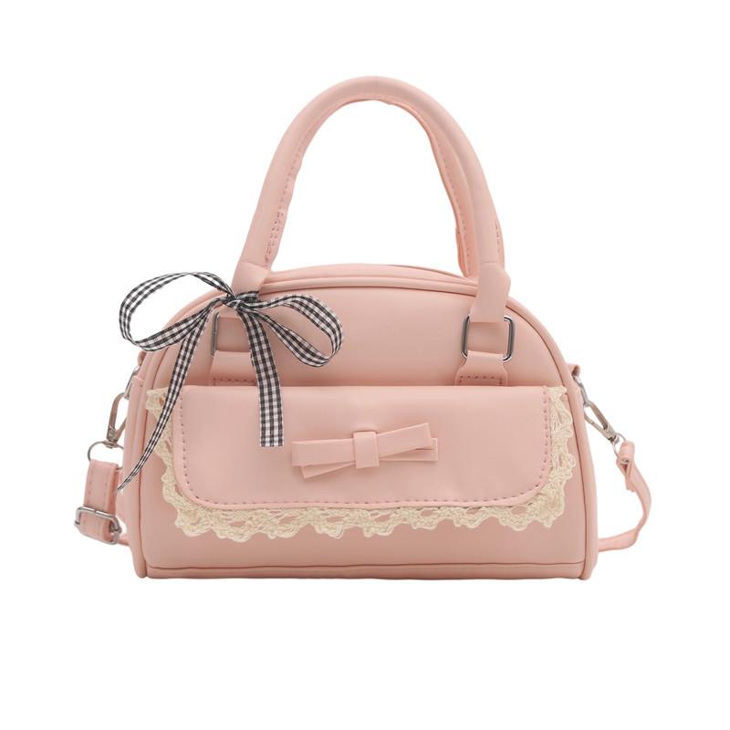 Cute cartoon girl bag 2 summer new large-capacity textured shoulder oblique span bag