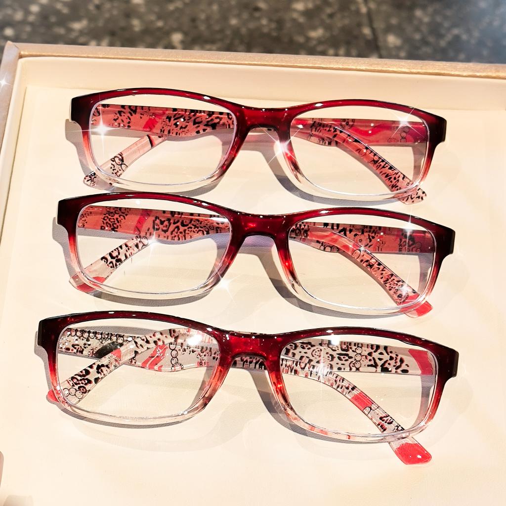 3 Pairs Reading Glasses Fashion Women Eyeglasses With Floral Design Classic Spring Hinge Readers