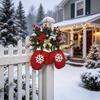 Artificial Wreath Christmas Wreath Glove Shape Christmas Garland Christmas Door Wreath  Gate