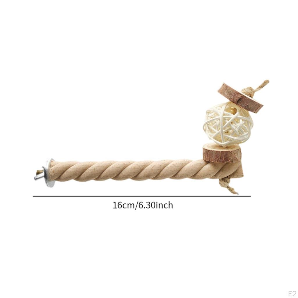 Bird Cage Branch Standing Chewing Toy Wooden Playing Accessories Pet Toys Parrot Stand