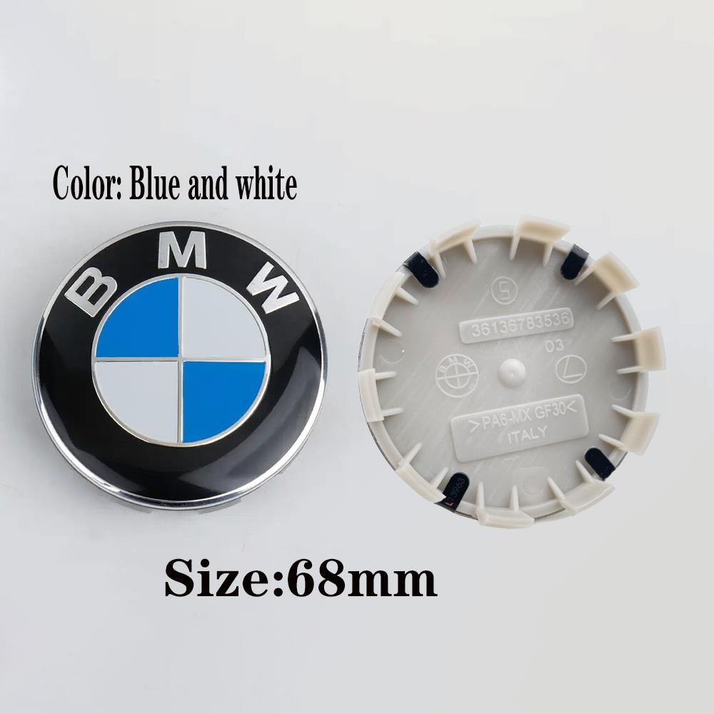 Exterior Durable Corrosion Resistant Wheel Hub Caps 56mm 68mm Waterproof Anti-Rust Rim Cover Emblems Auto Exterior  For BMW