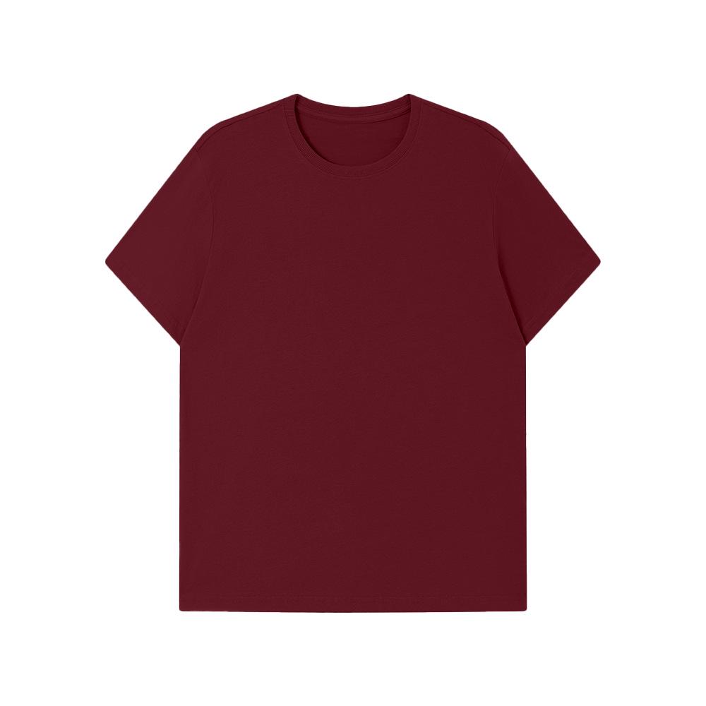 Men's 180g Pure Cotton Brushed Short Sleeve T-Shirt - Summer High Quality, Customizable Top