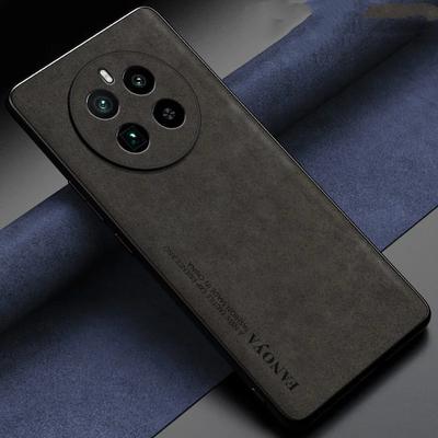 Für Realme 12 Pro Plus Fall Schaffell PU Leder Matte Abdeckung für Realme 12 Pro 12Pro Plus Weichen Rahmen Matte zurück Fällen Shell