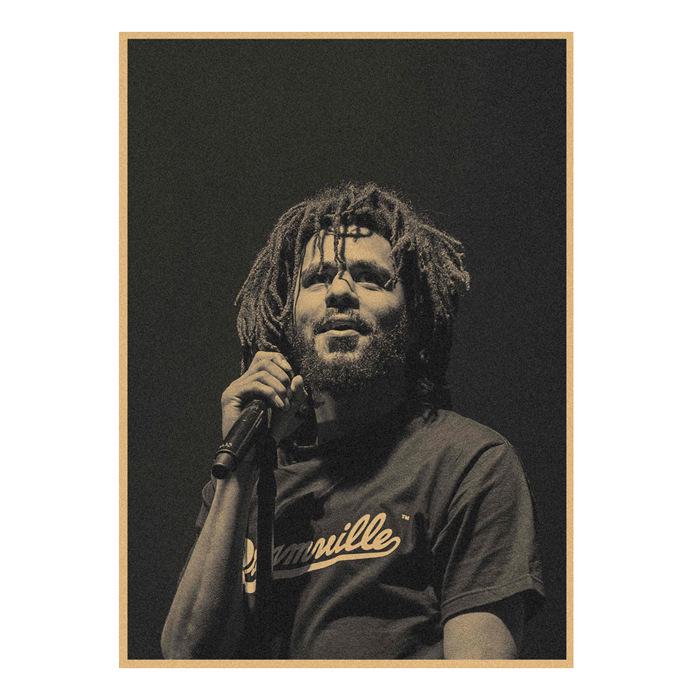 J. Cole & Lamar Rap Hip Hop Kraft Paper Wall Mural 491