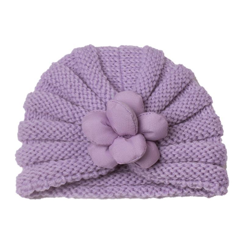New Autumn and Winter Baby Fetal Hat, Children's Three-dimensional Flower Warm Hat, Cute Baby Knitted Hat