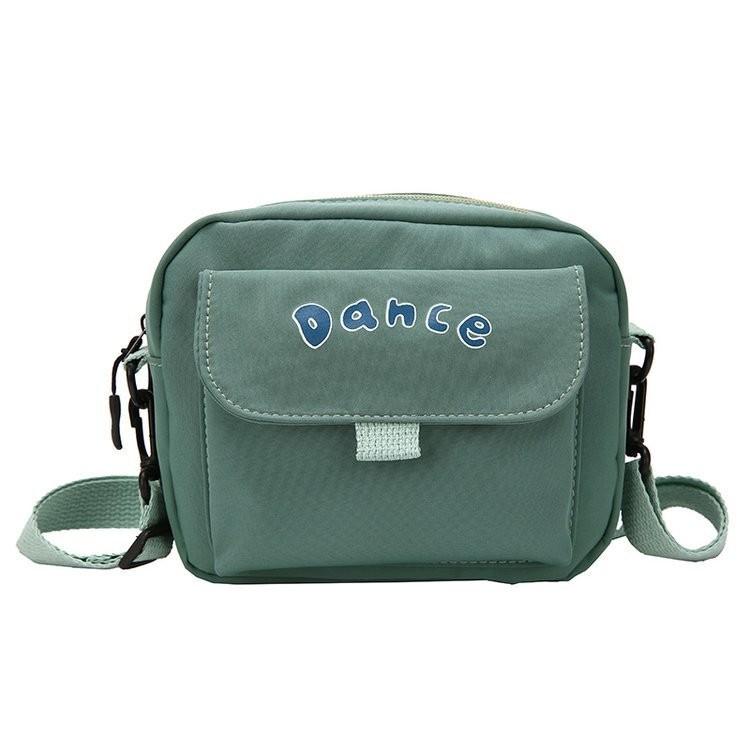 Adorable Simple Nylon Crossbody Bag For Girls In Black Pink Cream Blue Green