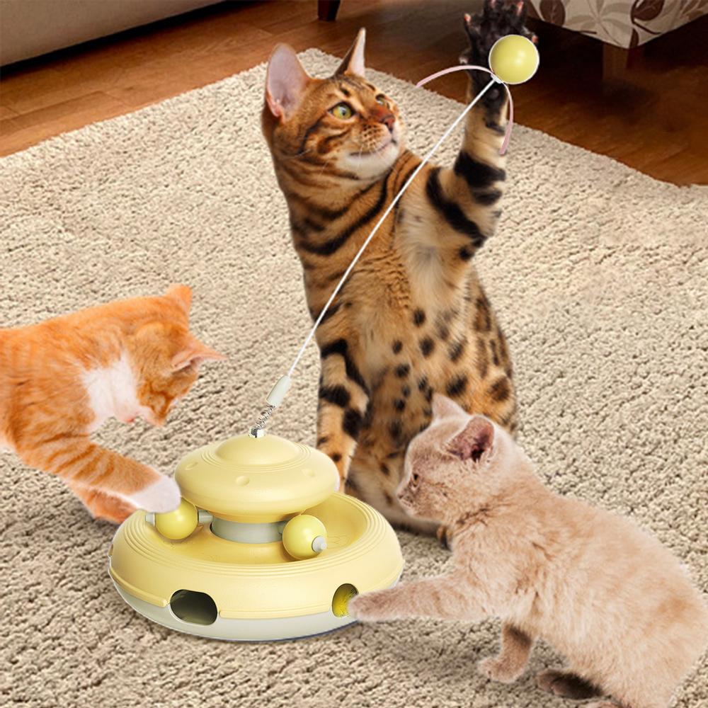 Katzen-Teaser-Stab mit Ball Rutschfeste Schienen-Ball-Teaser-Spielzeuge Mehrzweck-Schnitt-Katzenspielzeug Lustiges Haustierspielzeug zur Unterhaltung und Bewegung