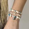 Bohemia Starfish Conch Beads Bracelet For Women Handmade Irregular Crystal Stone Beaded Bracelet Summer Beach Party Jewelry Gift