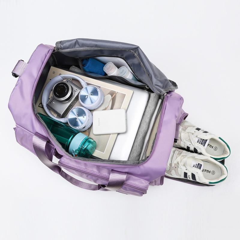 Large Capacity Travel Handbag: Ideal for Casual, Business, Outdoor Sports, with Wet/Dry Separation & Crossbody Feature.