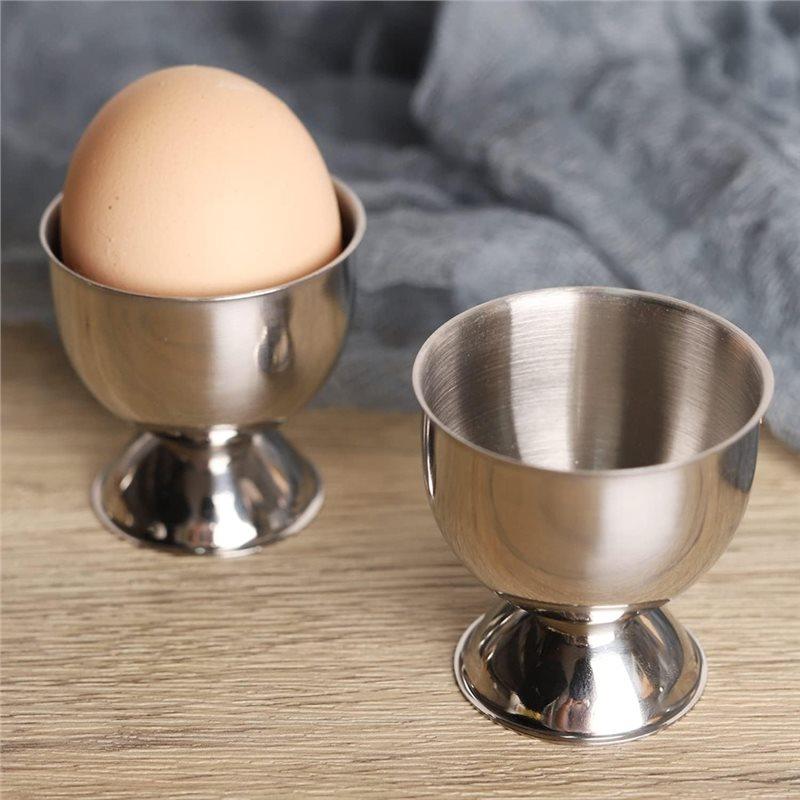 VOFUN-Egg Cup Holder-8Pcs Stainless Steel Kitchen Tool Set-Round Design-Egg Support For Cooking