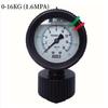 Xin Tester PP Diaphragm Pressure Gauge Plastic Double Sided PCB 2 Anti-corrosion Water Pressure Gauge 10kg 1 4 7kg PVC Acid