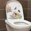 Butterfly Tulip Wall Sticker Waterproof Removable Bathroom Mirror Frame Floral Decor