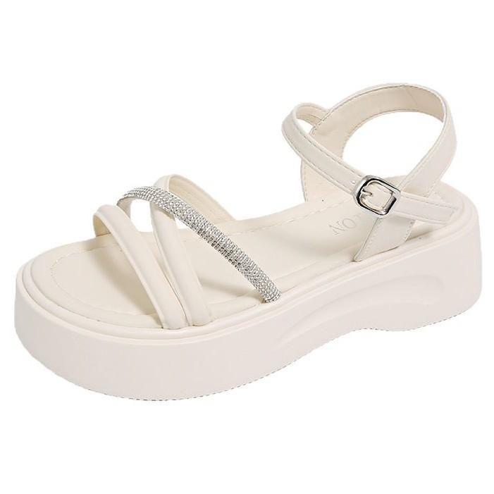 Spring and Summer 2025 New Fashion Trendy French Beautiful with Skirt Beach Women Sandals Stepping On Shit Sandals Women