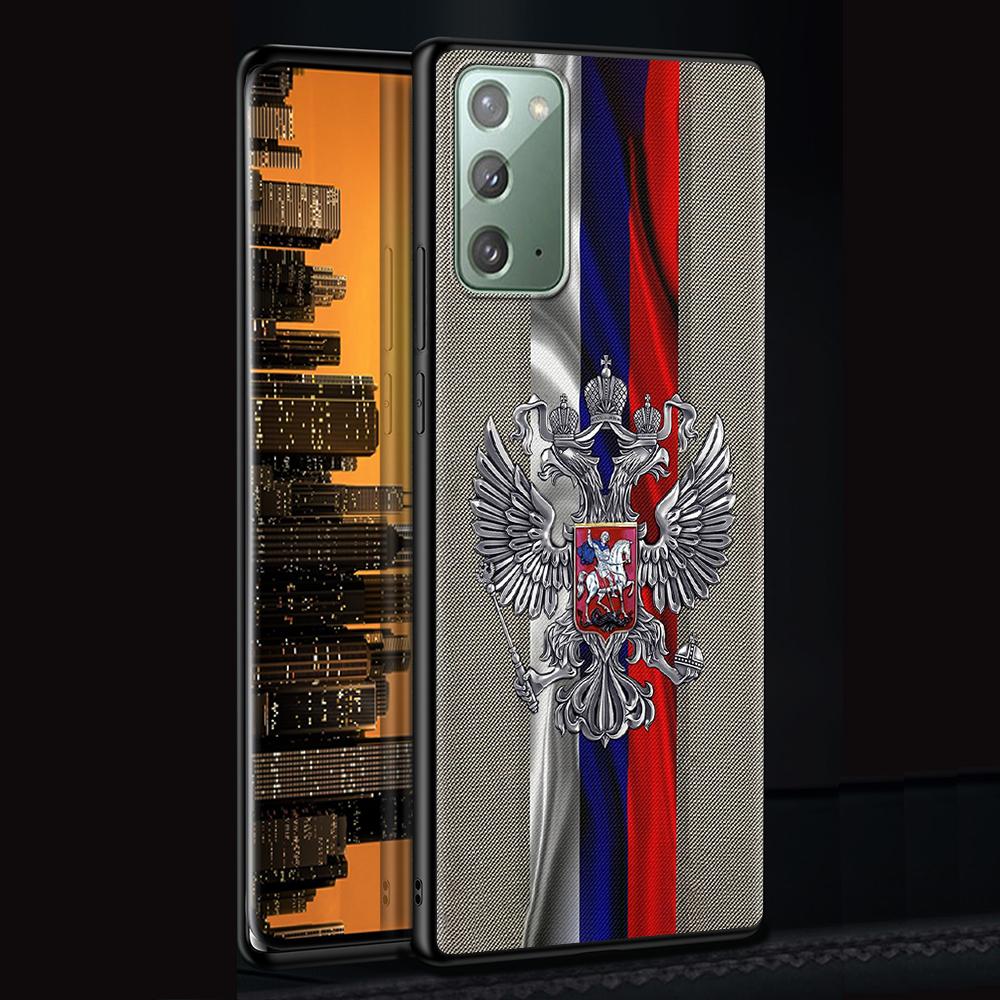 Russian Flag Case for Samsung Galaxy Note 20 Ultra 10 9 8 Silicone Coque M31 M30s M51 M31s M52 5G Soft Black Phone Cover