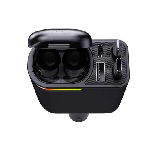 Car Charger with Free Adjustment Bluetooth-compatible 5.0 Headphones PD3.0 Fast Charging 4-Port USB Type-C Charger