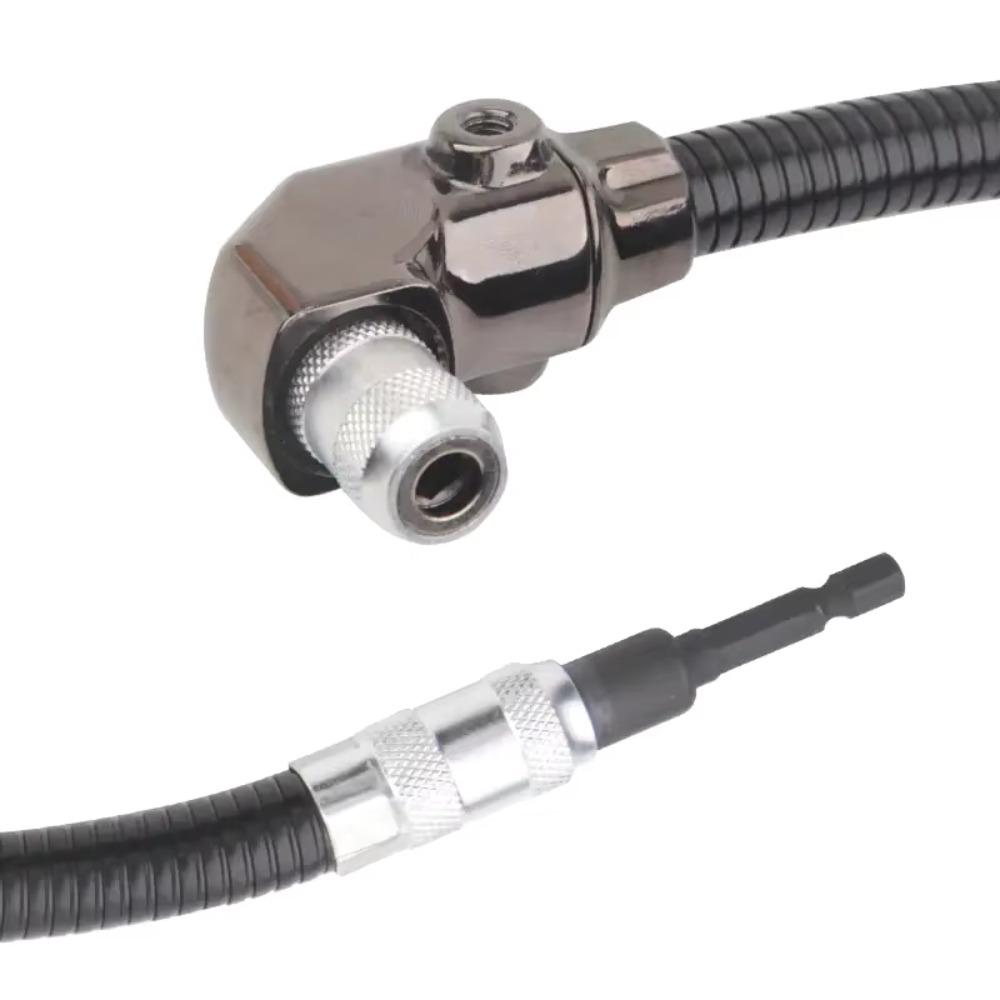 90 Degree Right Angle Drill Attachment Flexible Shaft Extension Adjustable Screwdriver Adapter for Woodworking Tools