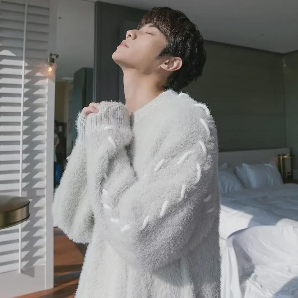 Autumn/Winter Men's Thick Knit Sweater - Korean & Japanese-Style Trendy, Loose, Hong Kong Fashion