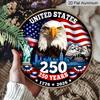 2D Flat Aluminum Sign Independence Day Style 7.87“ X 7.87” Celebrating The 250th Anniversary of The Nation's Founding Suitable for Home, Porch, and