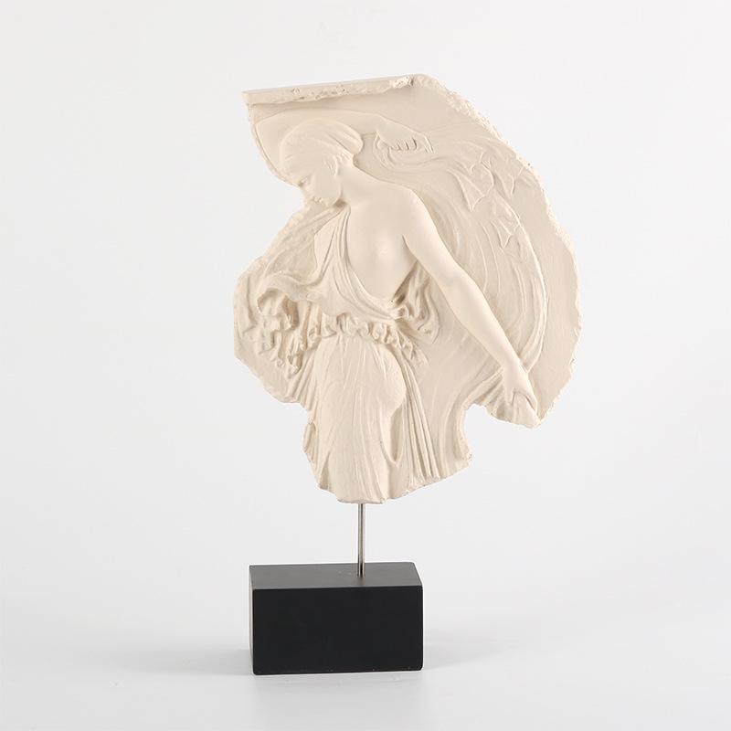 Nordic Goddess Relief Sculpture Ornament for Home or Hotel Decor