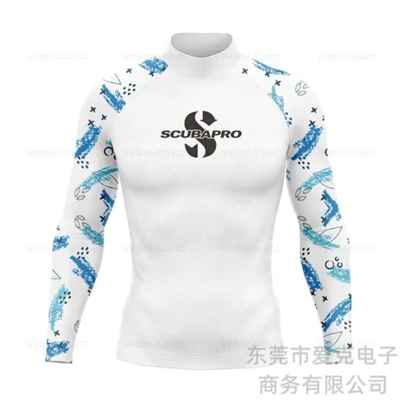 SCUBA Diving Suit Men's Split Sunscreen Long-sleeved Top Sea Swimsuit Quick-drying Rafting Surfing Snorkeling