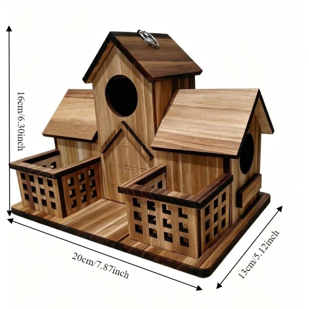 Waterproof Bird Feeding Birdhouse Hanging Bird Nesting Box Outdoor Birdhouse  Wild Birds Habitat