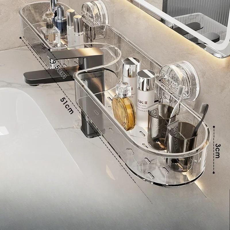 

2025Toilet Rack Suction Cup Non-punching Toilet Thickened Acrylic Shelf