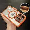 Luxury Magnetic Shockproof Phone Case For iPhone 15 14 13 12 11 16 Pro Max 16 Plus 16E Funda Stand Glass Lens Protection Cover