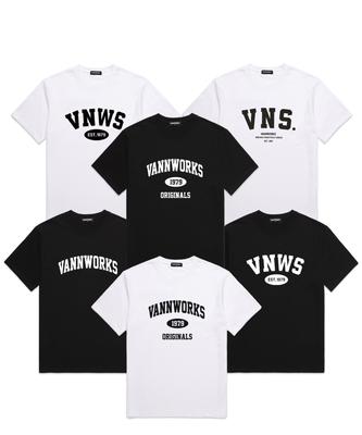 VANNWORKS [Set] Arch Logo Oversized Short Sleeve 4-Piece Set (Vsmix004)
