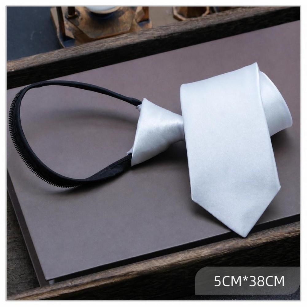 Clip On Zipper Tie Unisex Suit Zipper Neckties New Uniform Neck Tie  For Men Women