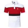 Men Print Polo Shirt Short Sleeve Polo Shirt Contrast Color Polo New Clothing Summer Streetwear Casual Fashion Men Tops