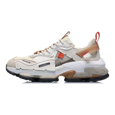 Li Ning CF City Smoke Cloud Low Top Sports Shoes Men Sneakers Eggshell-Gray AGLR109-3