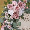 Artificial Wedding Arch Floral Swag Romantic Artificial Hanging Flowers Swag for Centerpiece Table Party Home Decor Pink White