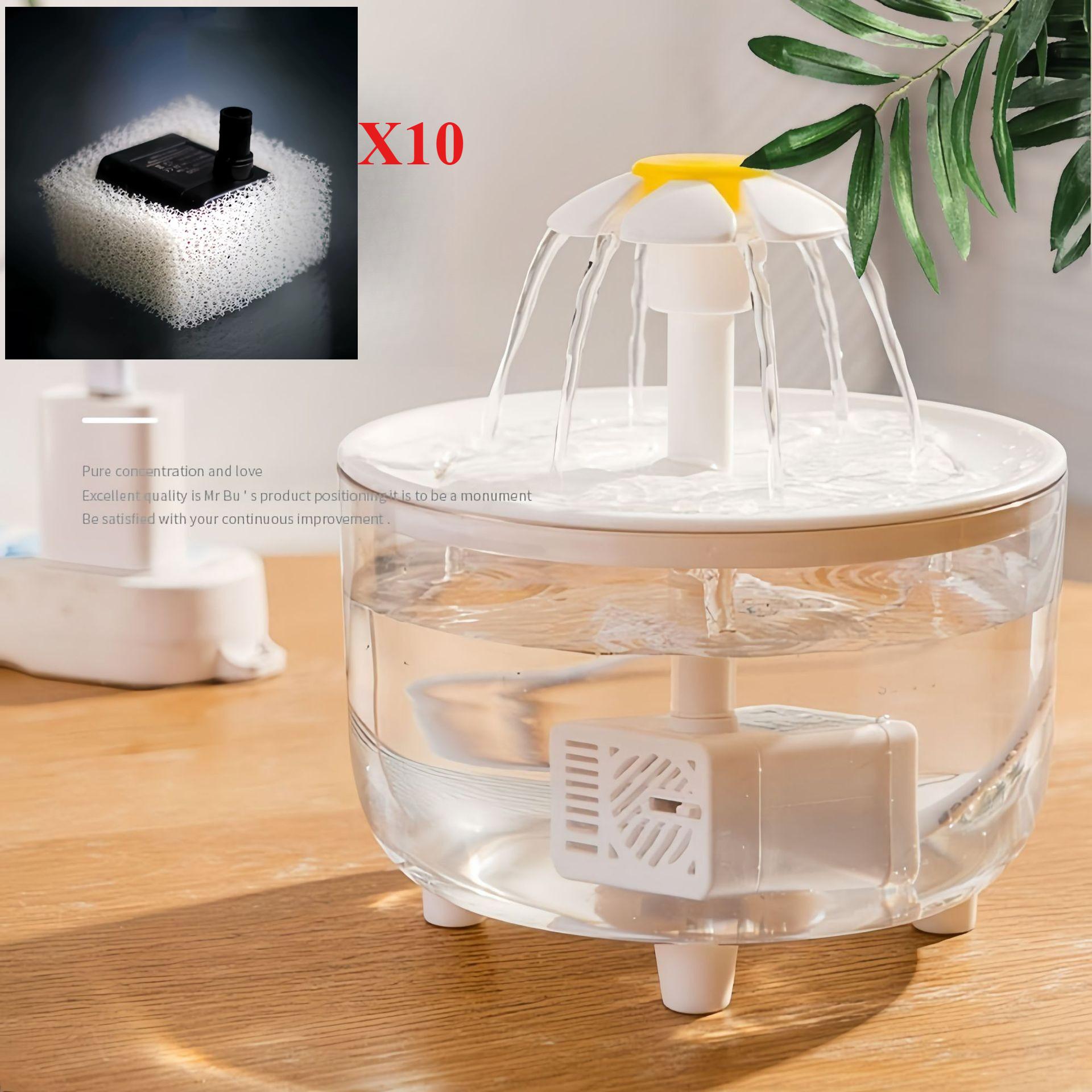

Cat Silent Circulating Water Dispenser Automatic Filtering Flow Design Plugged Drinking Water Feeder Pet Supplies Accessories