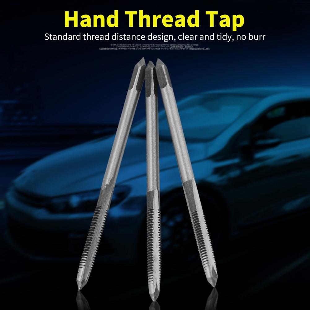 3PcsSet M3M4M5 Bearing Steel Hand Thread Tap Screw Taps Tool(M5)