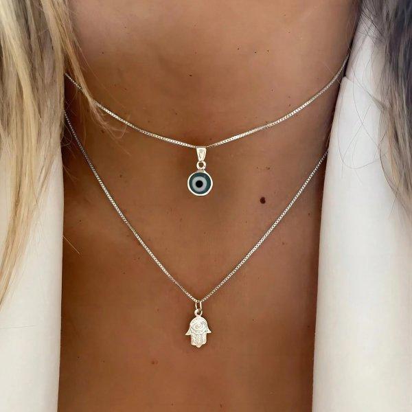 Boho Gothic Multilayer Evil Eye Pendant Necklace For Women Gold Color Turkish Metal Clavicle Chain Choker Beach Party Jewelry
