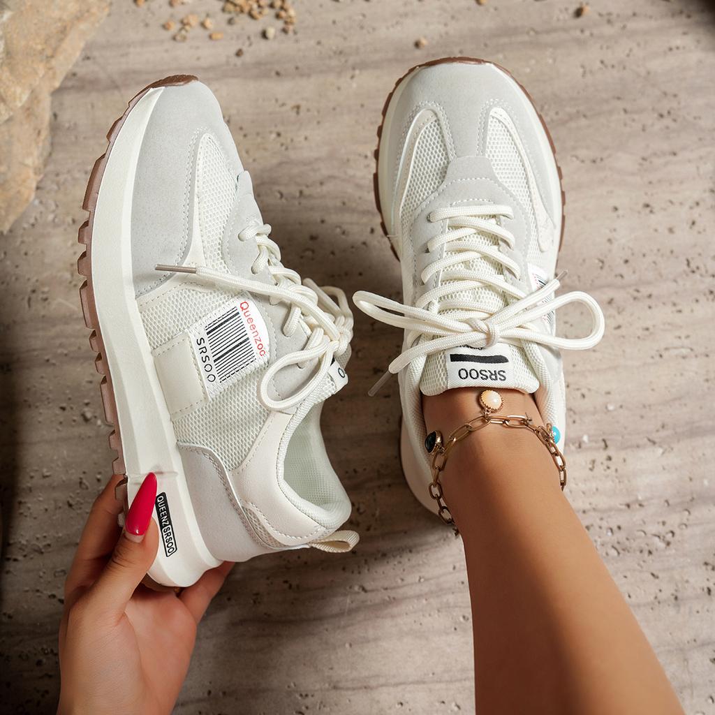 Casual Sports Shoes Women's 2025 New Spring and Autumn Forrest Gump Shoes Mesh Shoes Breathable Mesh White Shoes Thin Dad Shoes Summer